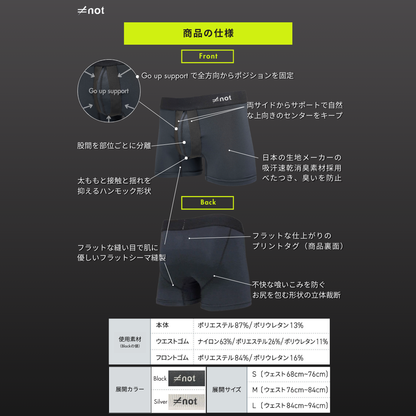 完全分離型ボクサーパンツ　≠not Active Underwear FA BOXER BRIEF